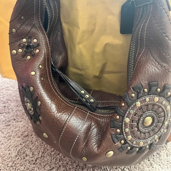 Coach Brown Leather Hobo Bag - Picture 2 of 3